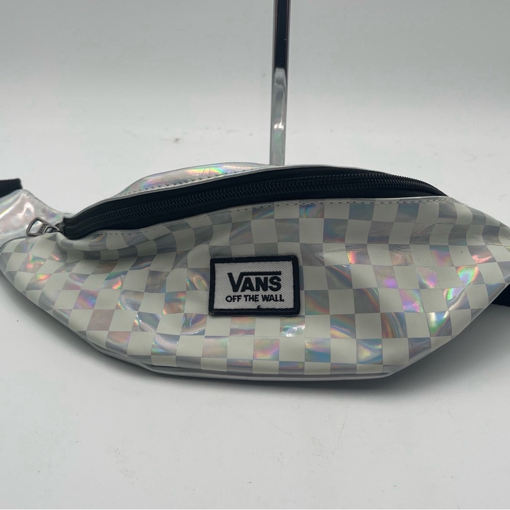 Vans Iridescent-Holographic White Checkered Fanny Pack